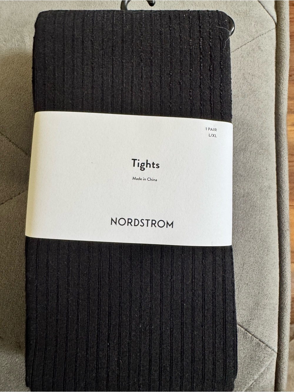 Nordstrom Black Ribbed Tights